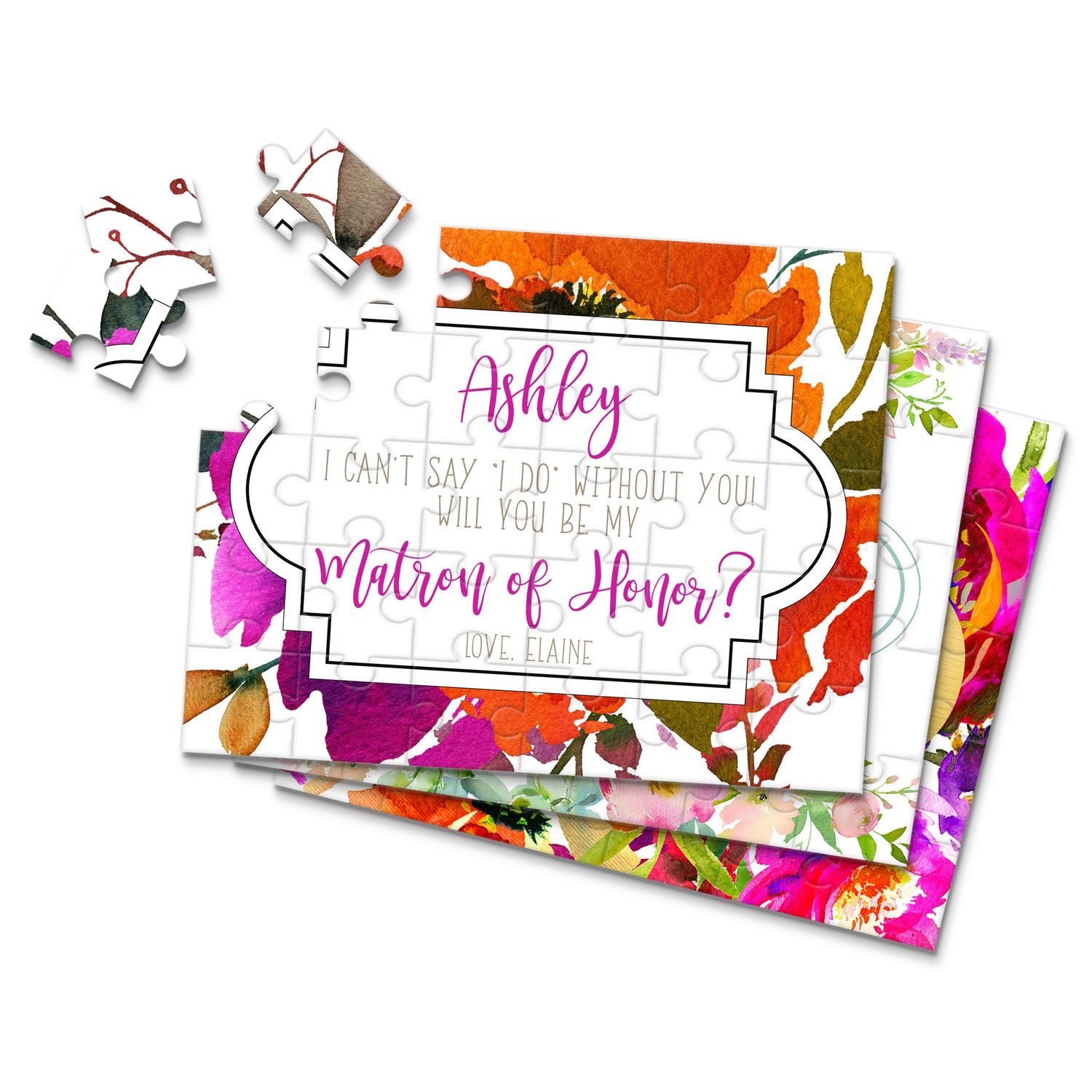 Matron Of Honor Proposal Puzzles