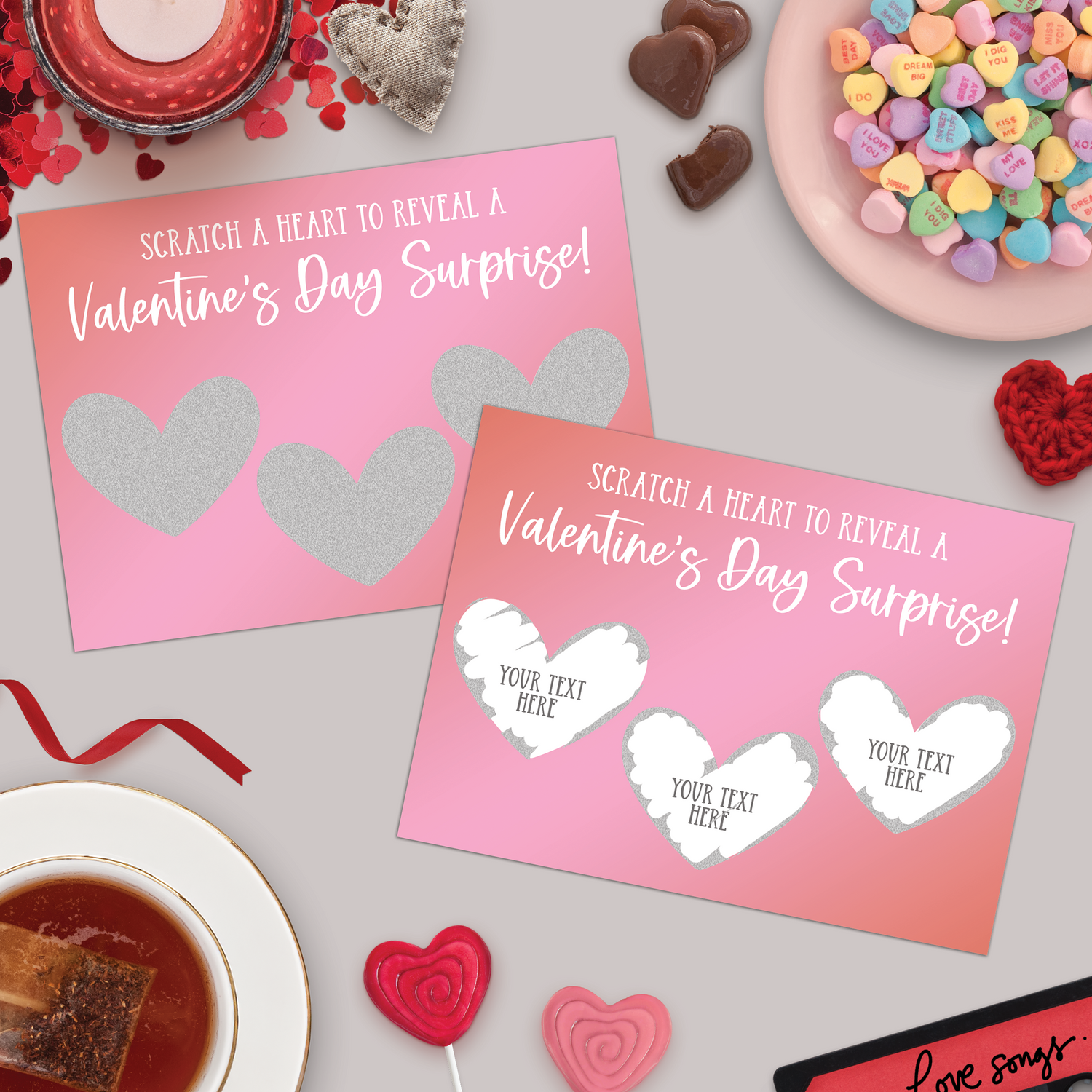 Valentine's Day-themed Scratch Cards