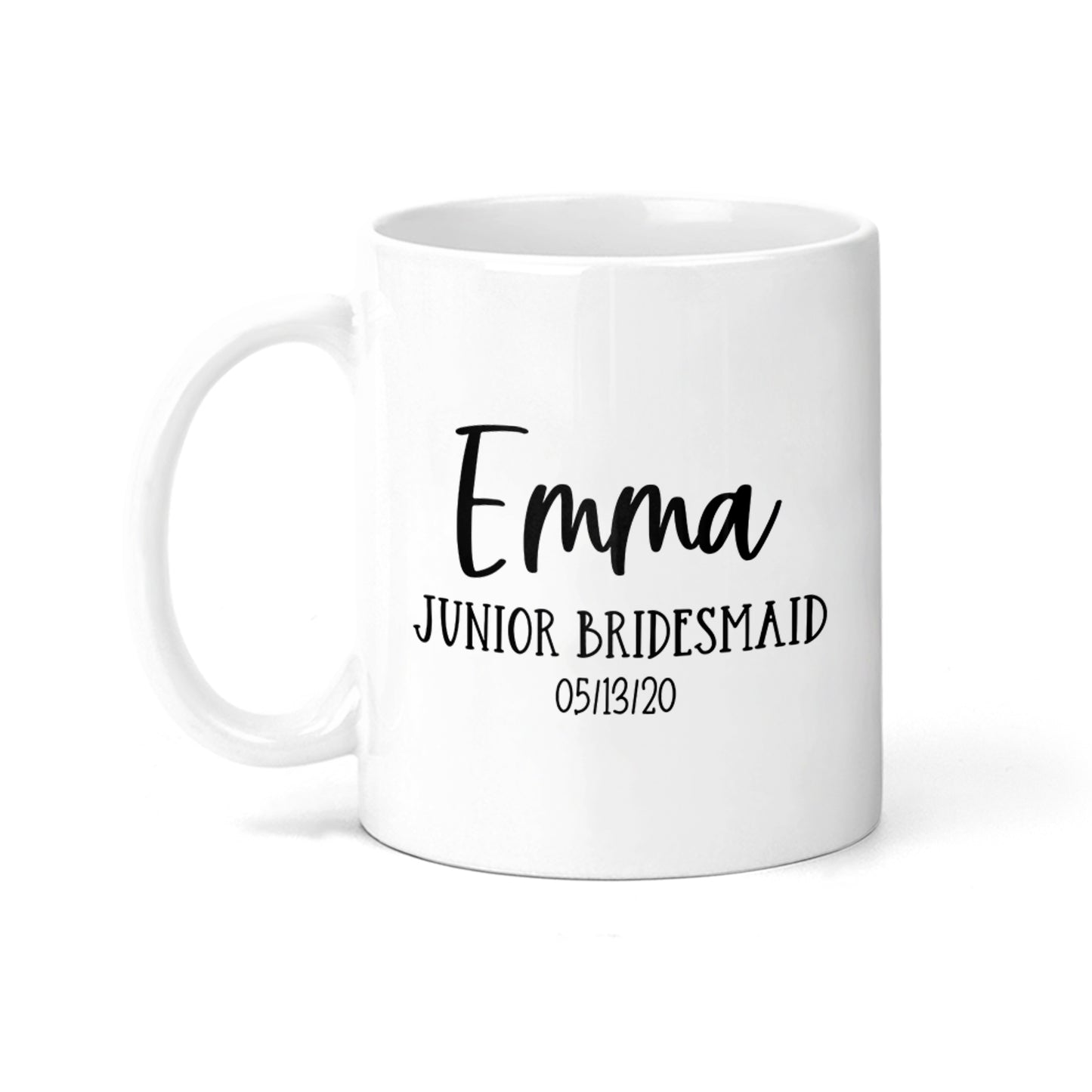 Personalized Junior Bridesmaid with Date Coffee Mug - M0537 | S'Berry Boutique