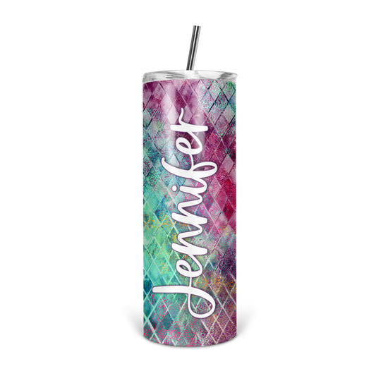 Personalized Colorful Skinny Tumbler With Straw - ST0002 | S'Berry Boutique