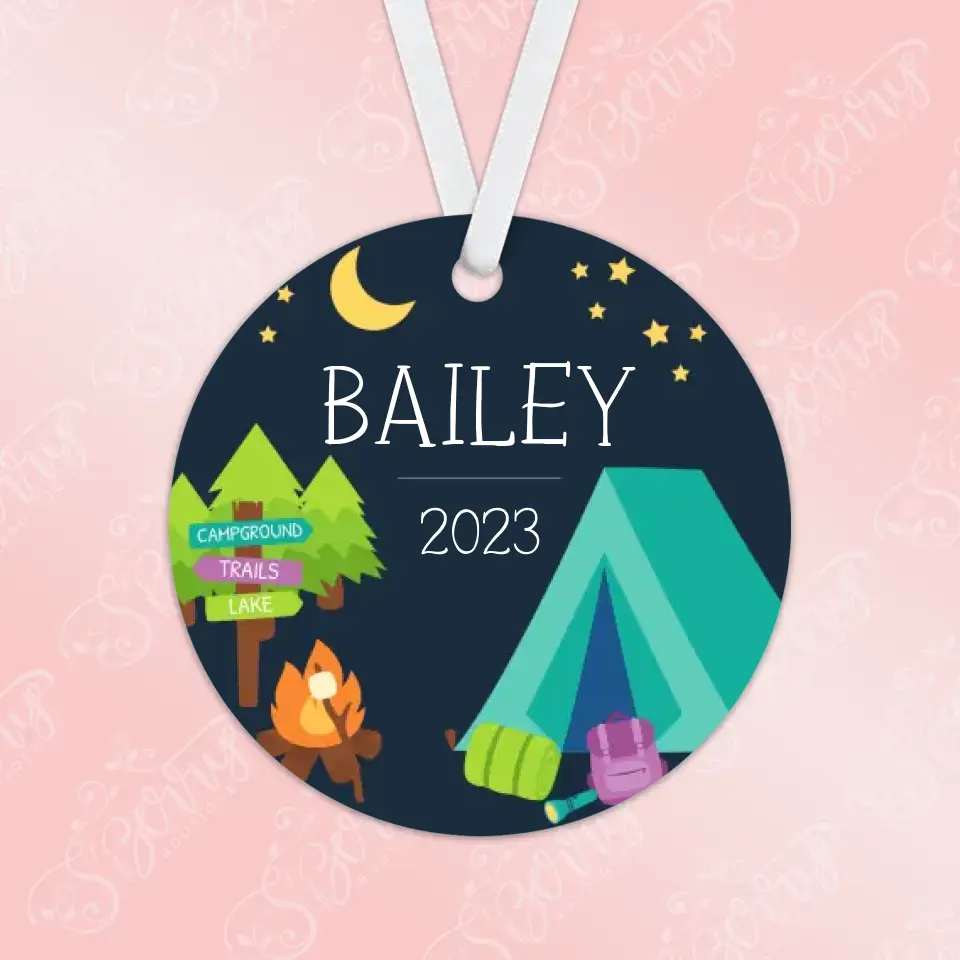 Camping Christmas Ornament | 2023 | Personalized | S'Berry Boutique