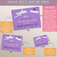 Mother's Day Destination Surprise Reveal | Jigsaw Puzzle | Purple | Airplane & Plane Tickets | Personalized | S'Berry Boutique