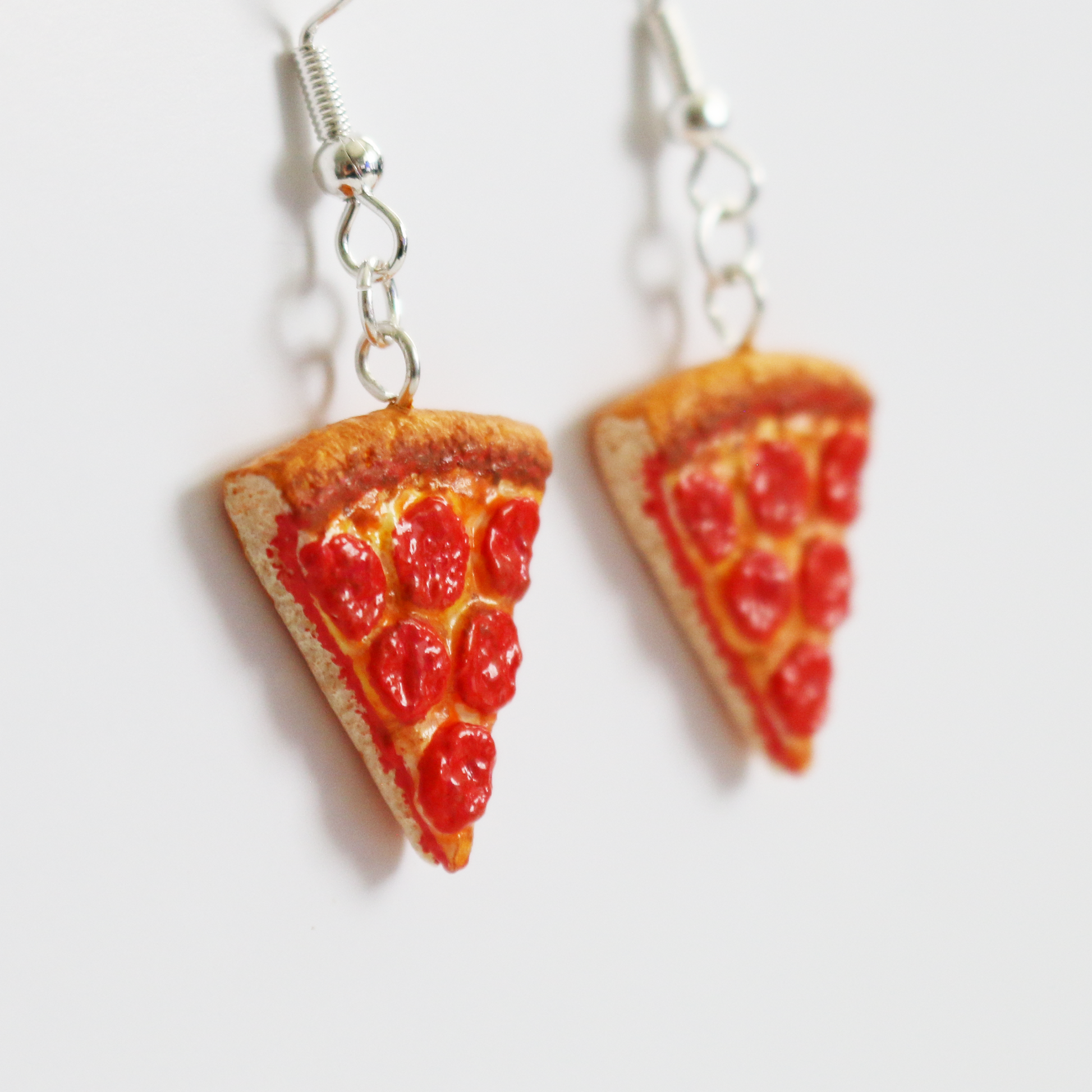 Pepperoni Pizza Slice Earrings | Miniature Realistic Looking | Food Jewelry | S'Berry Boutique
