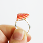 Pepperoni Pizza Slice Ring | Miniature Food Jewelry | Adjustable