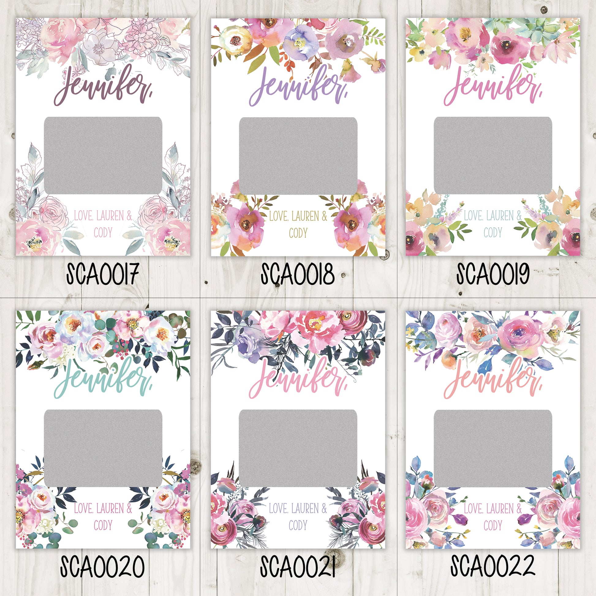 Personalized Flower Girl Scratch Off Card - SCA0017-SCA0022