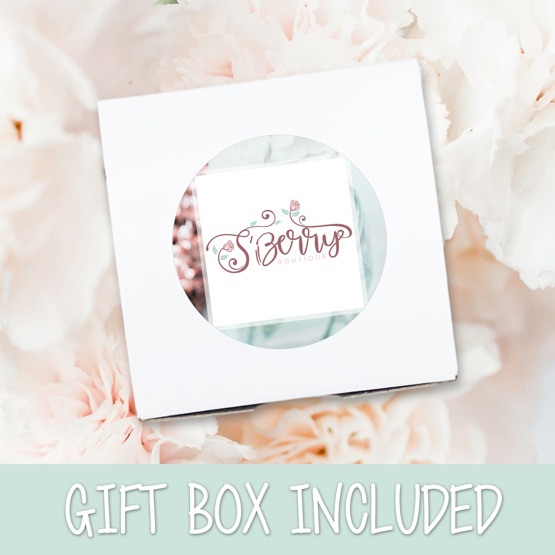 Personalized Floral Tote Bag, Cosmetic Bag & Compact Mirror Gift Set - GS0002 | S'Berry Boutique