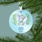 Elephant Christmas Ornament | Blue | Boy | 2023 | Personalized