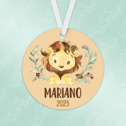 Lion Christmas Ornament | Yellow | Boy | 2023 | Personalized | S'Berry Boutique