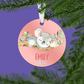 Koala Christmas Ornament | Pink | Girl | 2023 | Personalized
