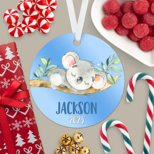 Koala Christmas Ornament | Blue | Boy | 2023 | Personalized | S'Berry Boutique