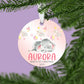 Elephant Baby's First Christmas Ornament | Pink | Baby Girl | 2023 | Personalized