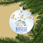 Elephant Baby's First Christmas Ornament | Blue | Baby Boy | 2023 | Personalized