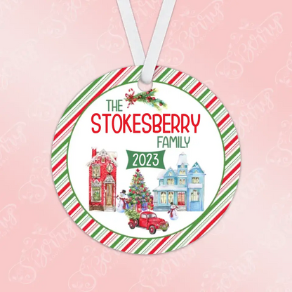 Christmas Town Family Ornament | 2023 | Personalized