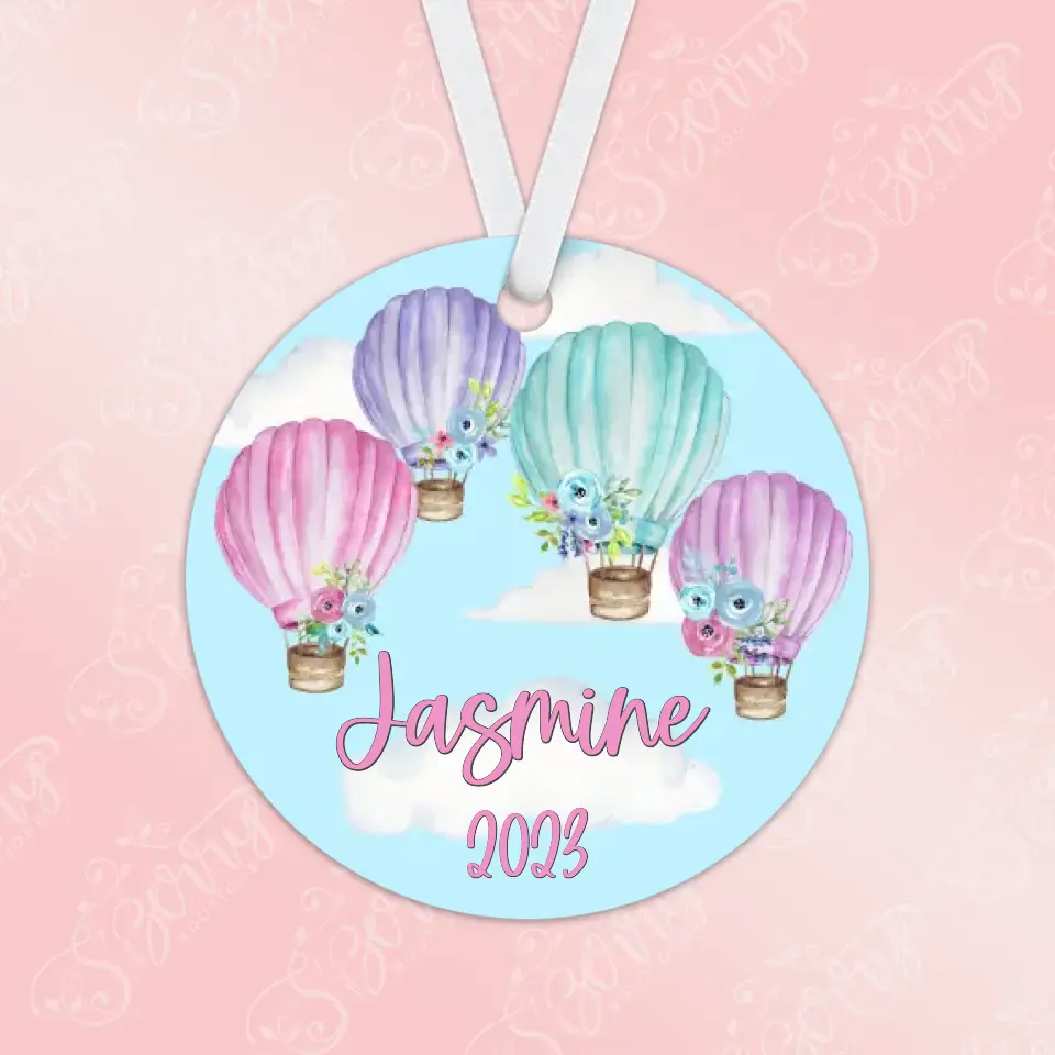 Hot Air Balloons Christmas Ornament | 2023 | Personalized