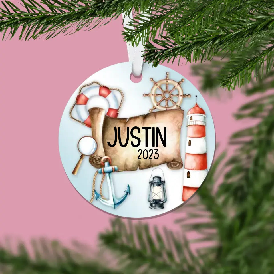 Nautical Christmas Ornament | 2023 | Personalized | S'Berry Boutique