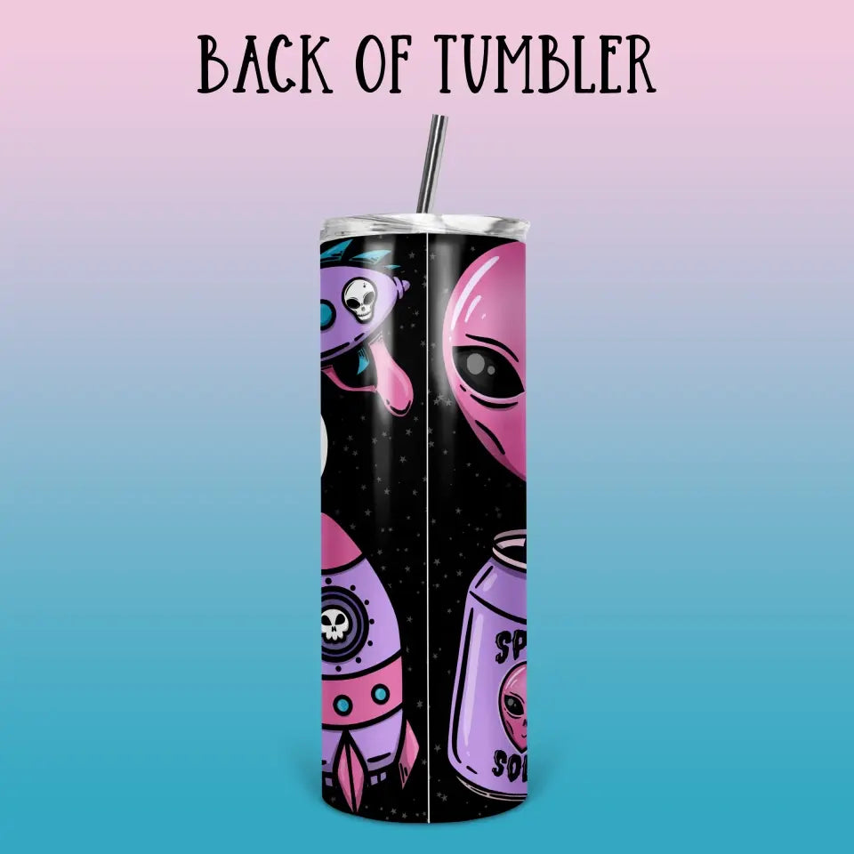 Space Alien Skinny Tumbler | 20 oz. | Personalized | S'Berry Boutique