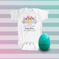 Easter Pregnancy Announcement | Baby Bodysuit | Eggs With Floral Design | With Plastic Egg | Personalized | S'Berry Boutique