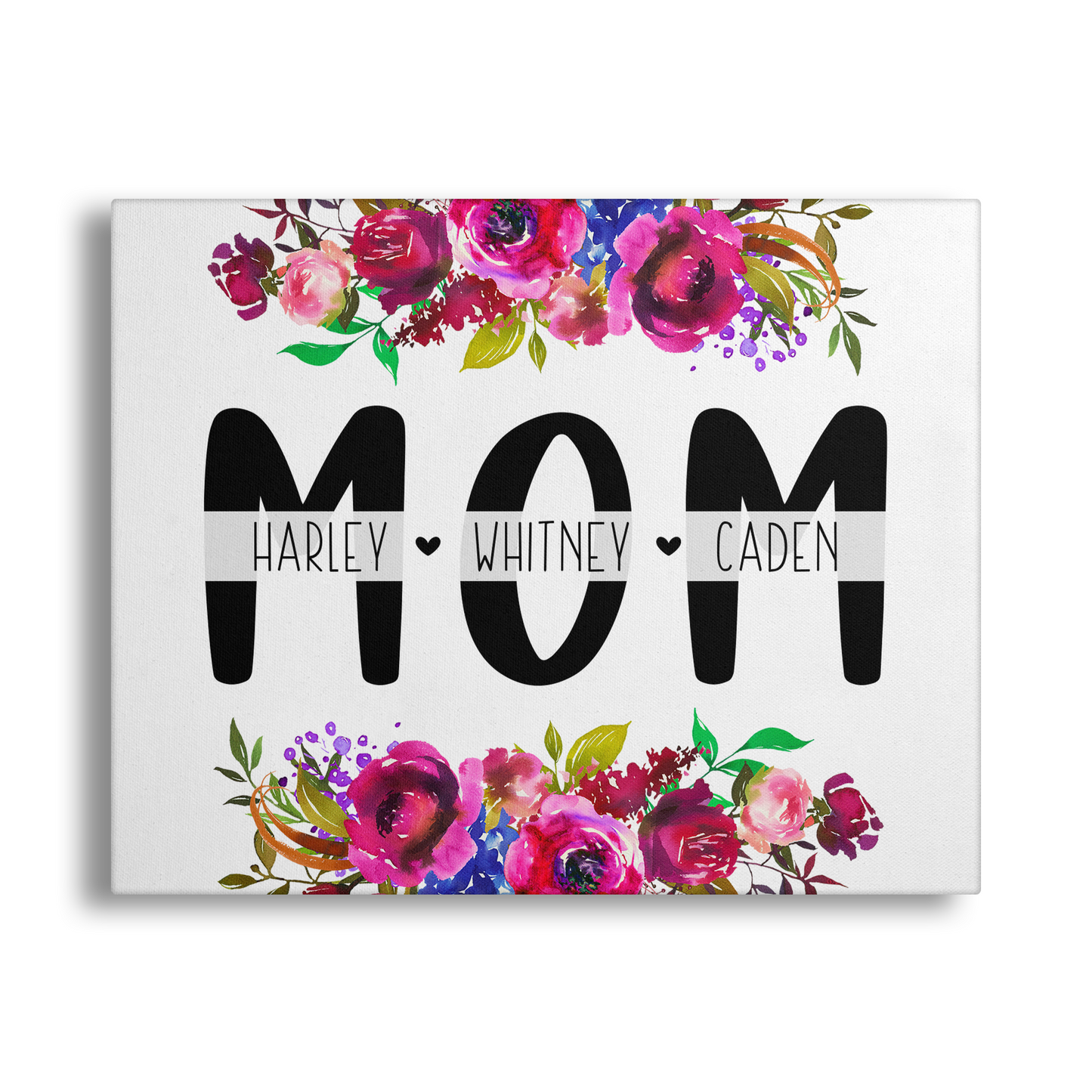 Personalized Mom Floral Gallery Wrap Canvas - GC0002 | S'Berry Boutique