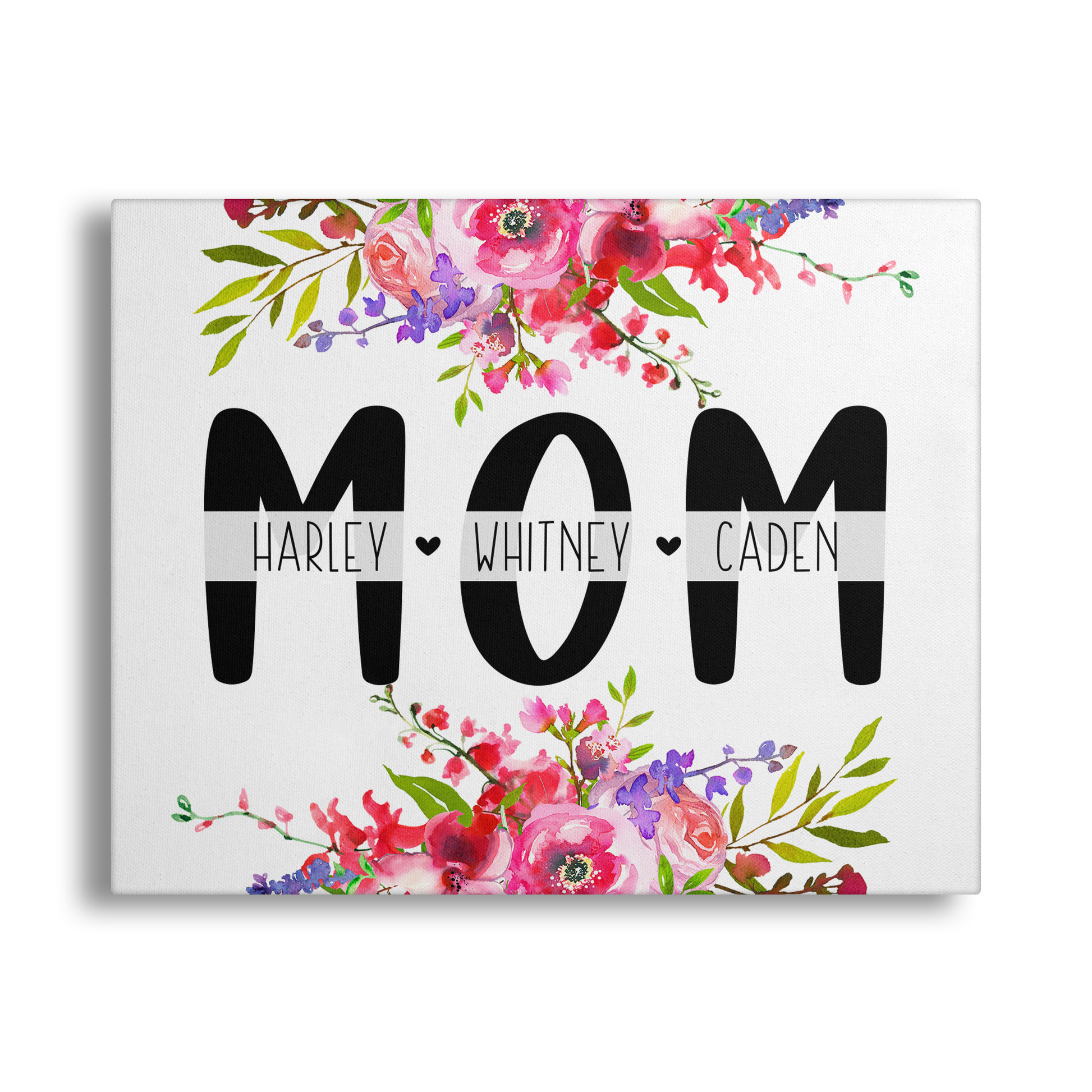 Personalized Mom Floral Gallery Wrap Canvas - GC0004 | S'Berry Boutique