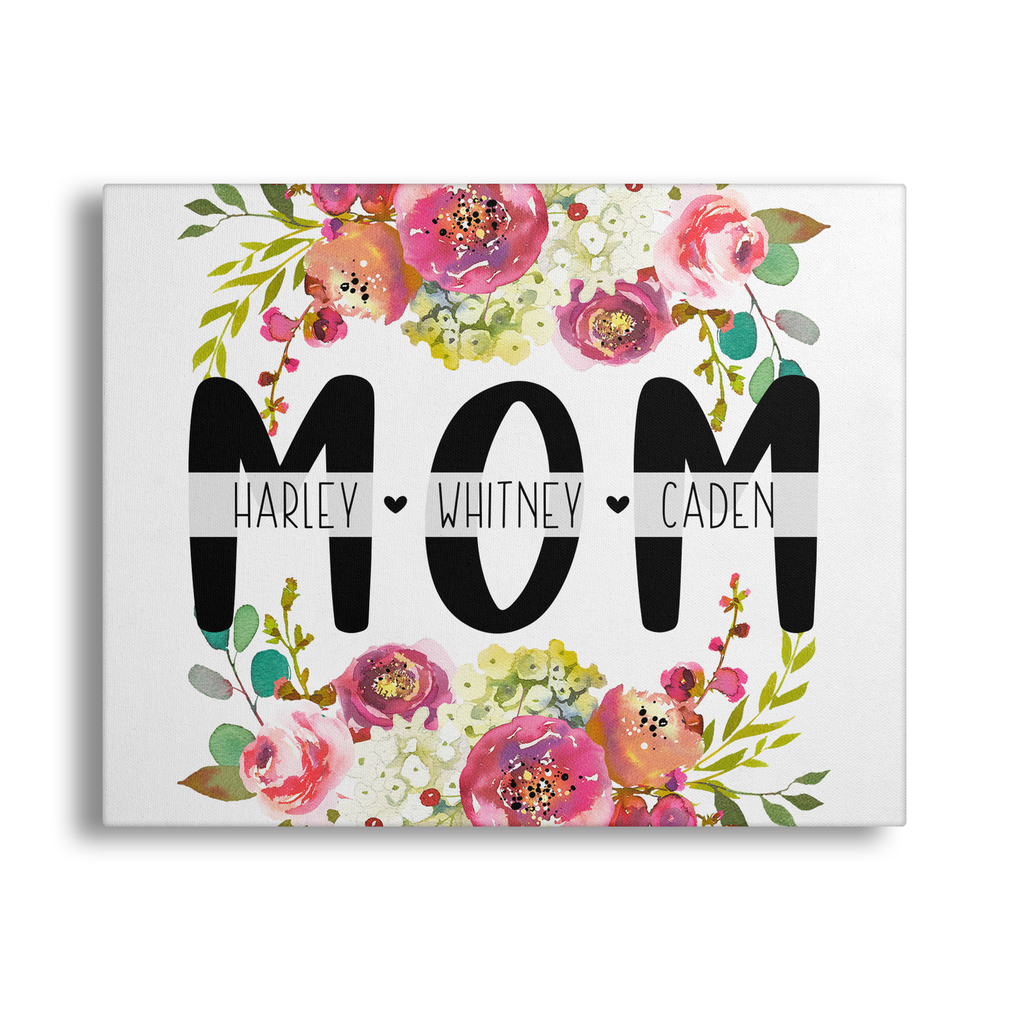 Personalized Mom Floral Gallery Wrap Canvas - GC0006 | S'Berry Boutique