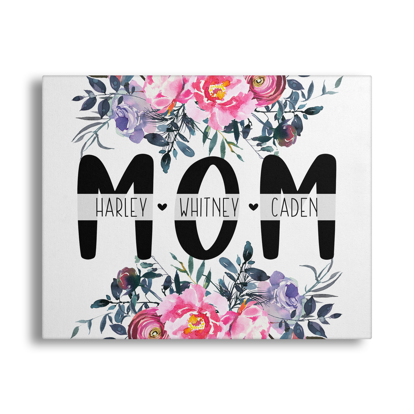 Personalized Mom Floral Gallery Wrap Canvas - GC0010