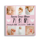 Personalized Birth Stats Announcement Gallery Wrap Canvas - GC0013