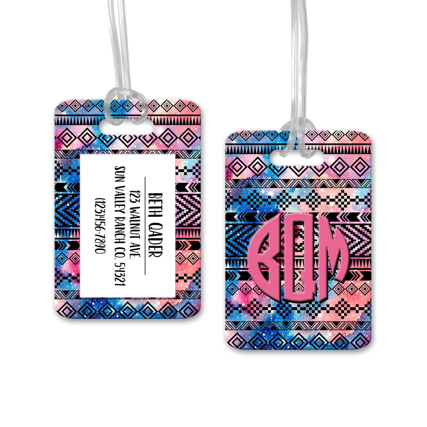Personalized Tribal Galaxy Luggage Tag - LT0009 | S'Berry Boutique