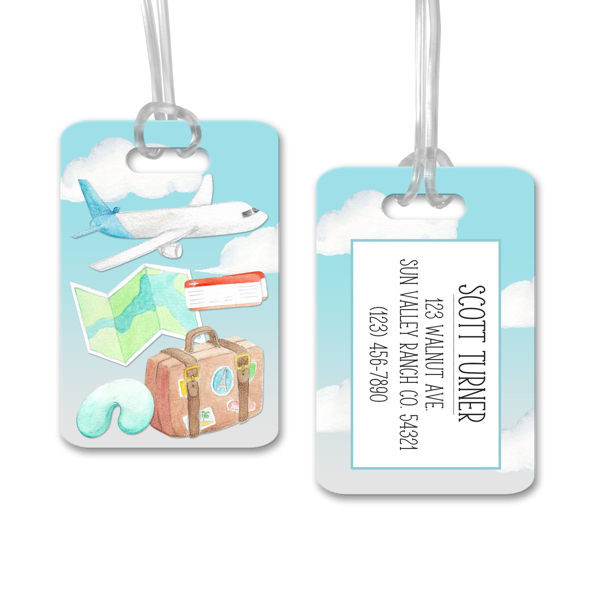 Personalized Travel Luggage Tag, Bag Tags, Suitcase ID