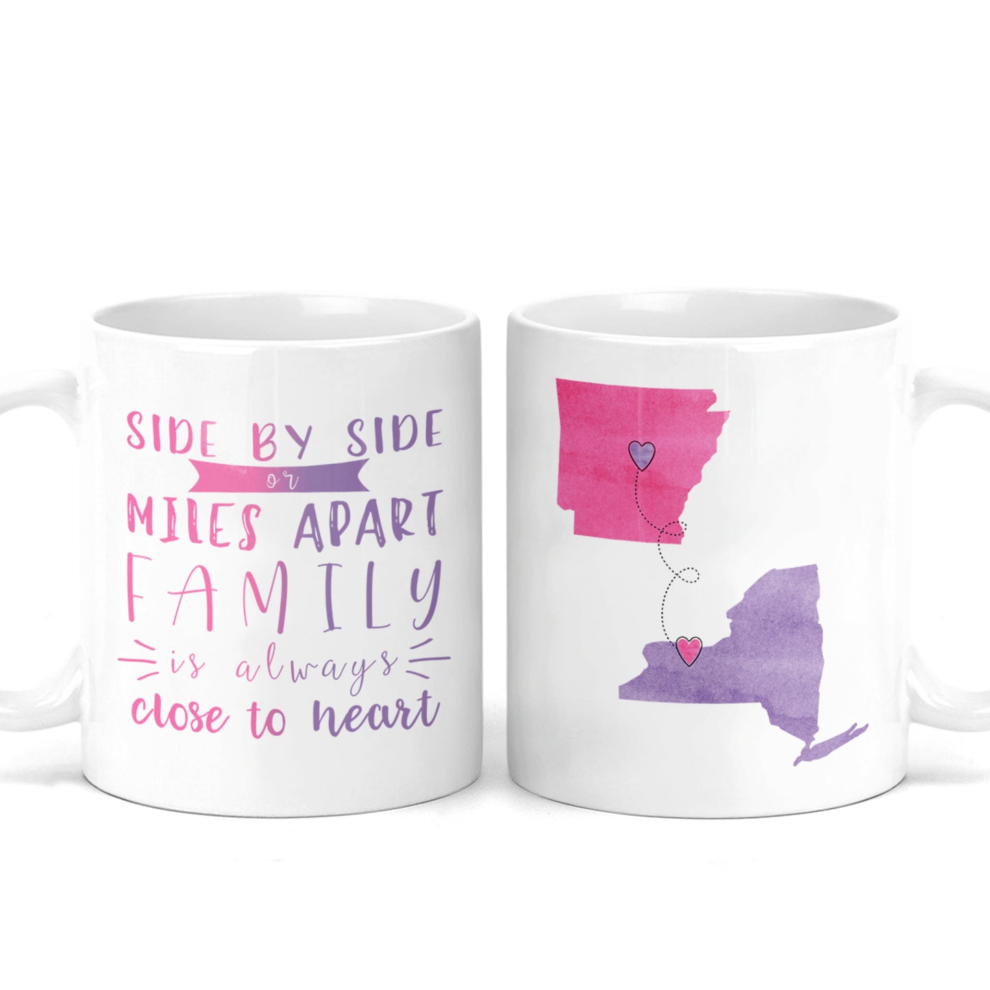 Side by Side Family Long Distance Mug - M0403