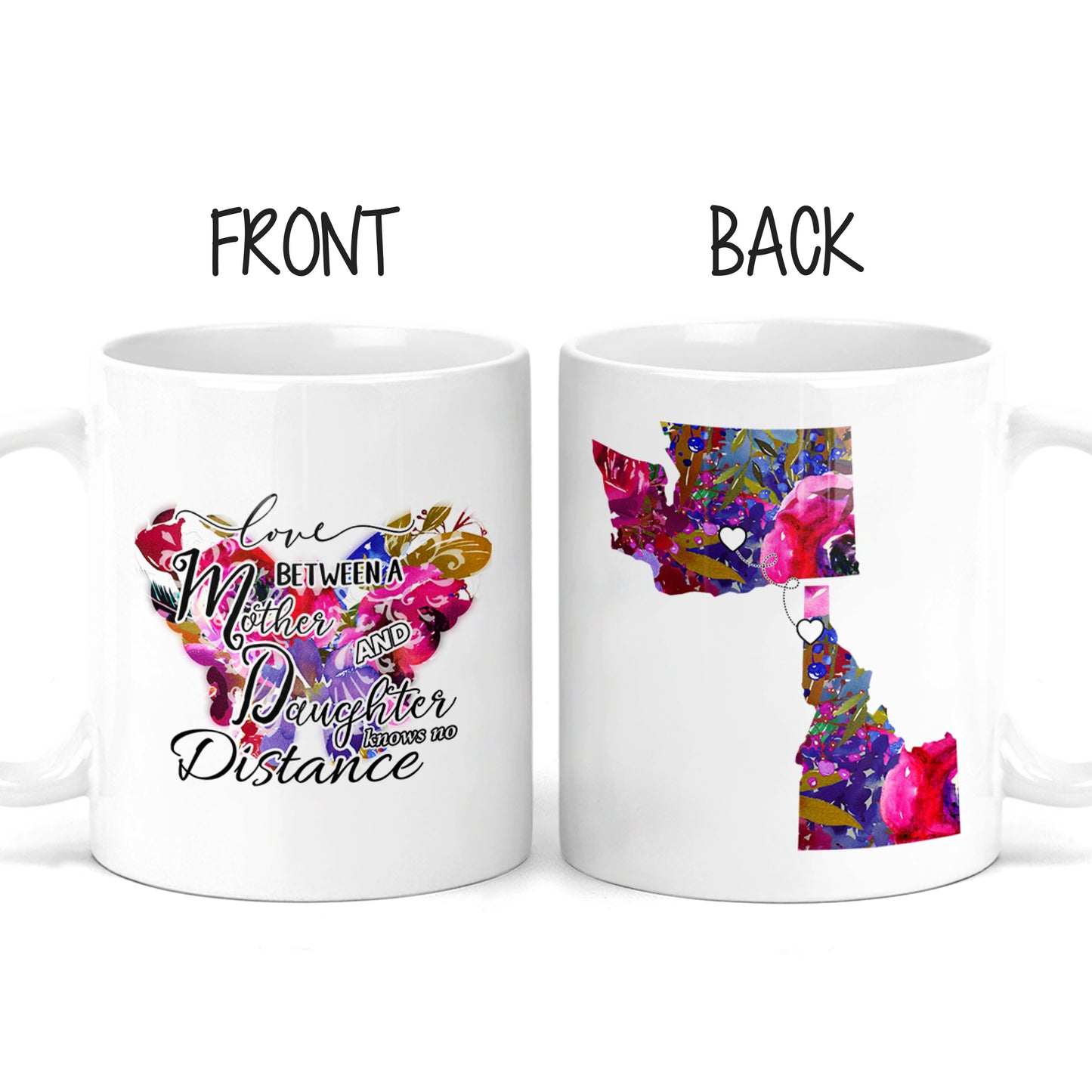 Long Distance Mug | State to State | Mother's Day Gift | Mother & Daughter | Personalized | S'Berry Boutique