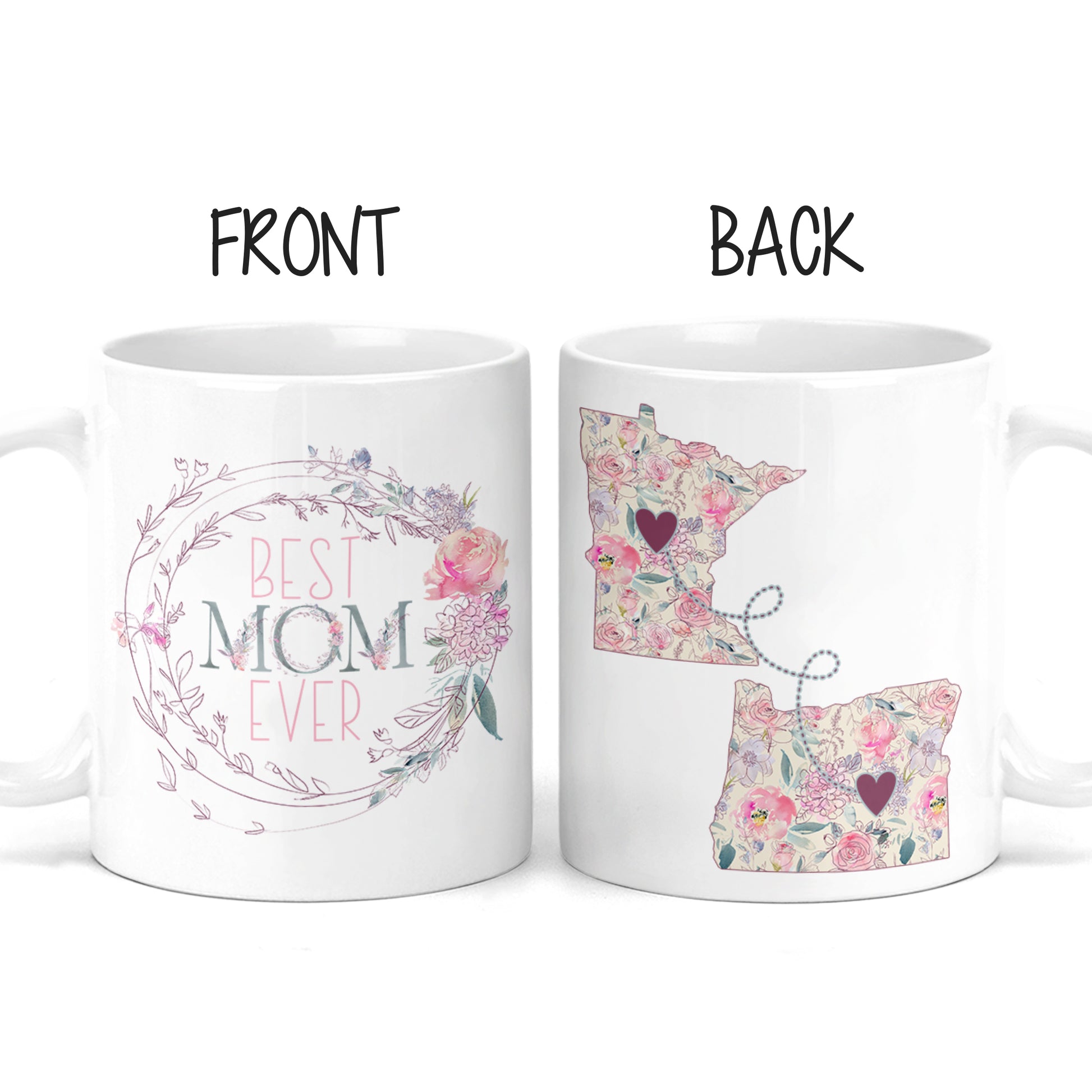 Long Distance Mug | State to State | Mother's Day Gift | Best Mom Ever | Personalized | S'Berry Boutique
