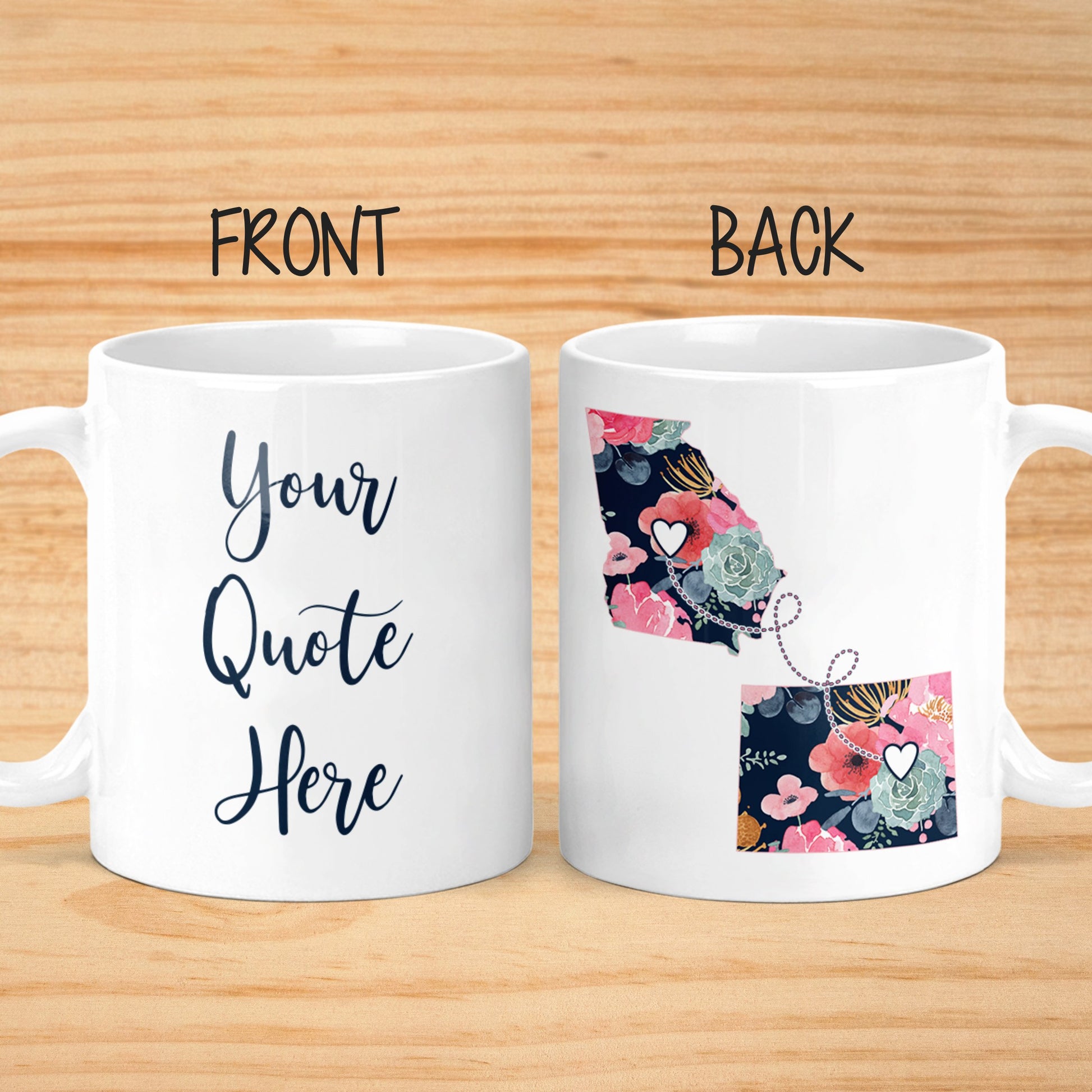 Custom Quote Long Distance Coffee Mug - M0519 | S'Berry Boutique