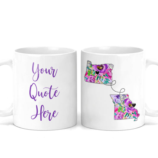 Custom Quote Long Distance Coffee Mug - M0521 | S'Berry Boutique