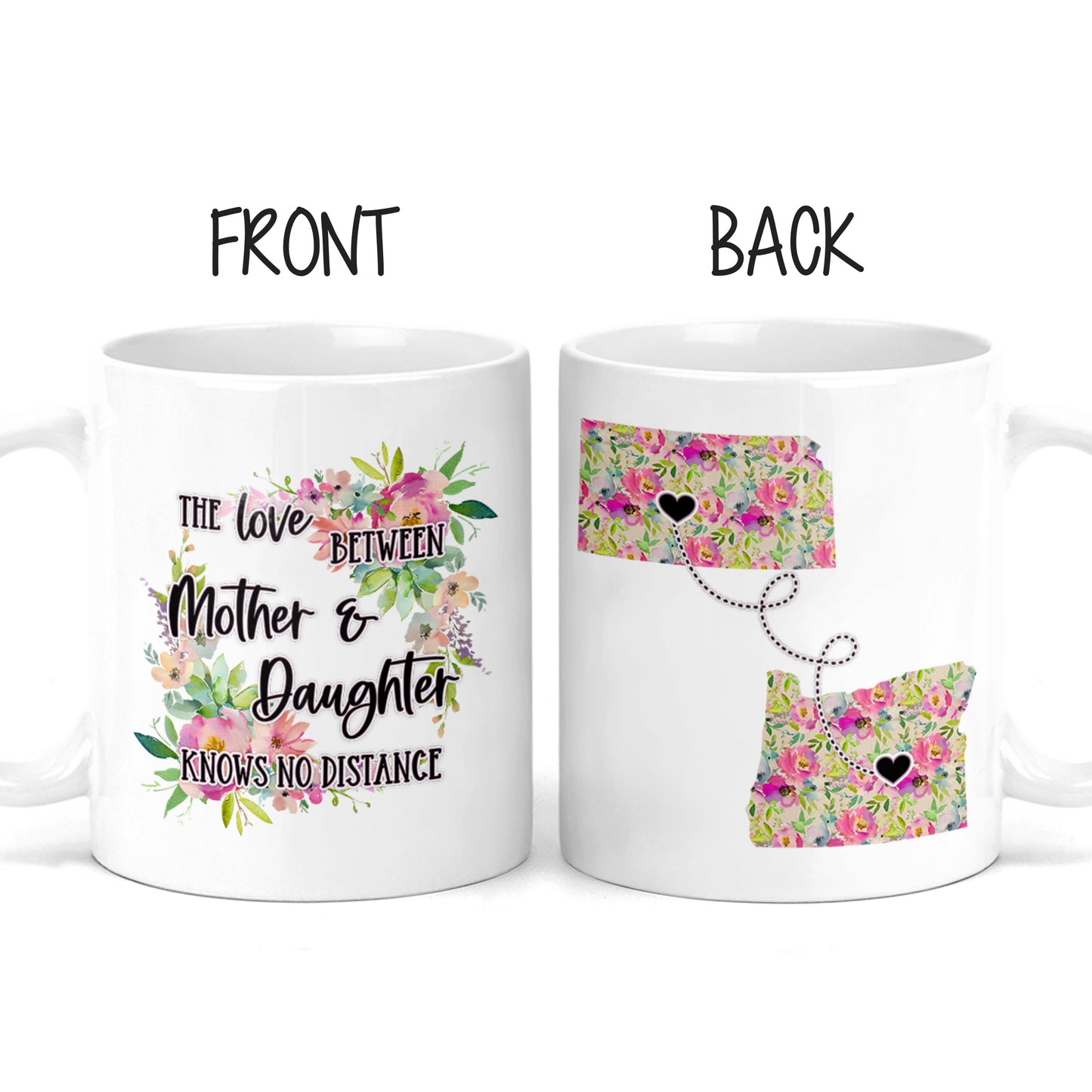 Long Distance Mug | State to State | Mother's Day Gift | Mother & Daughter | Personalized