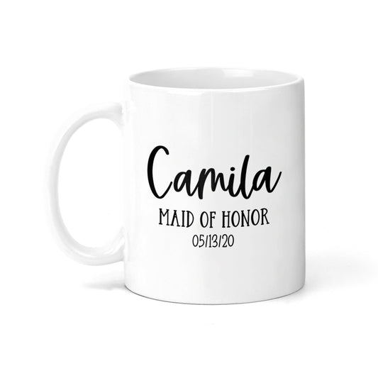 Personalized Maid of Honor with Date Coffee Mug - M0539 | S'Berry Boutique