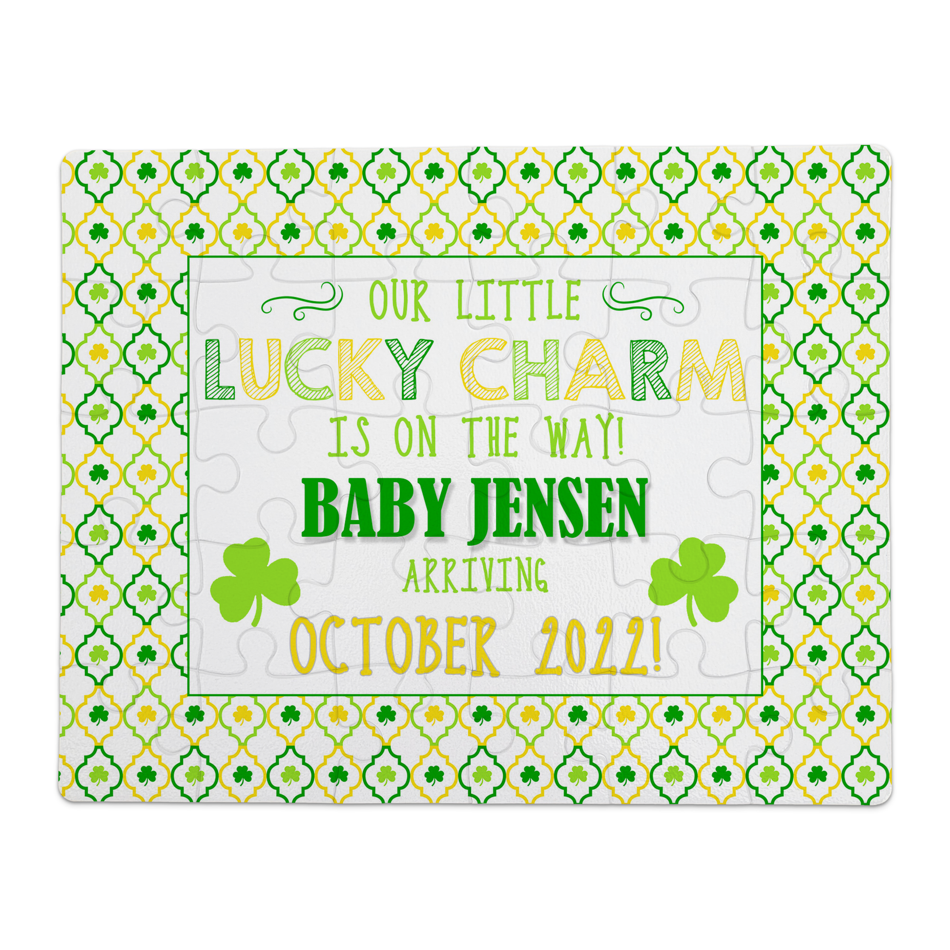 St. Patrick's Day Pregnancy Announcement Puzzle - P1209 | S'Berry Boutique