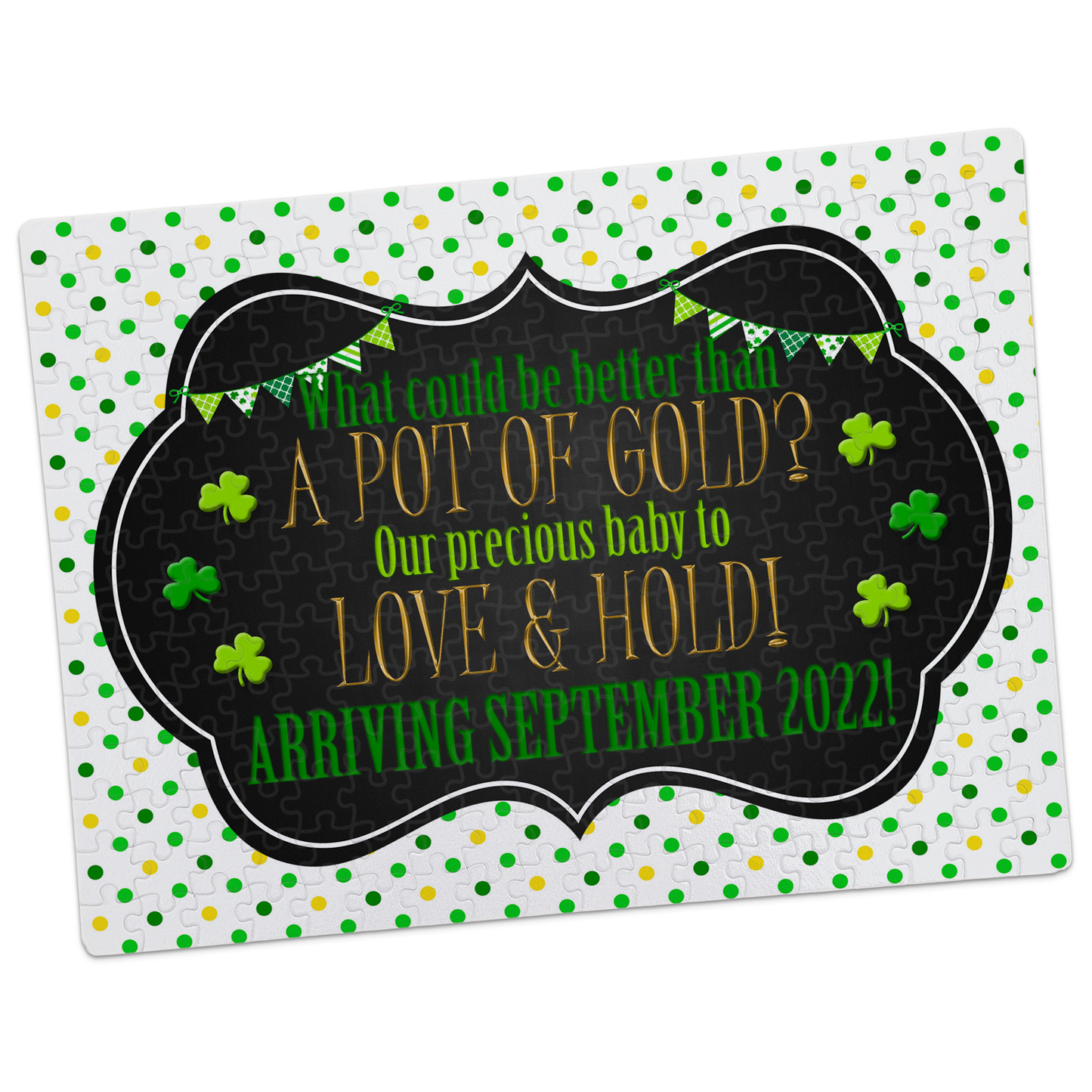 St. Patrick's Day Pregnancy Announcement Puzzle - P1210 | S'Berry Boutique
