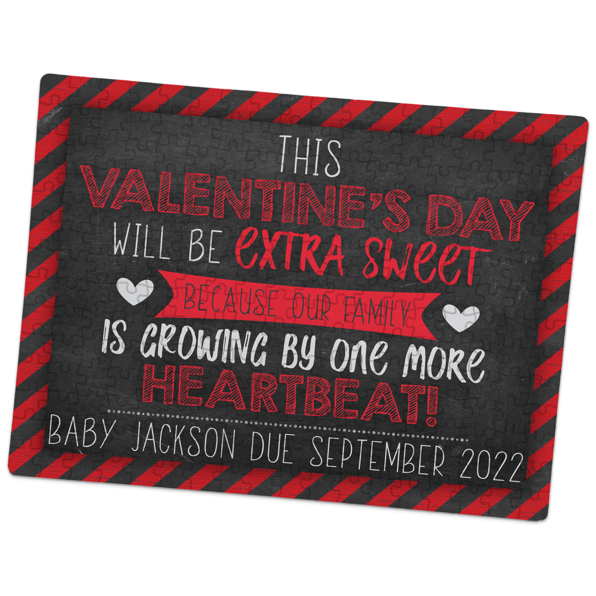 Personalized Valentine's Day Pregnancy Announcement Puzzle - P2132 | S'Berry Boutique