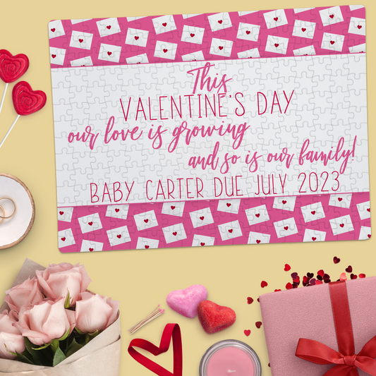 Valentine's Day Pregnancy Announcement Puzzle - P2135 | S'Berry Boutique
