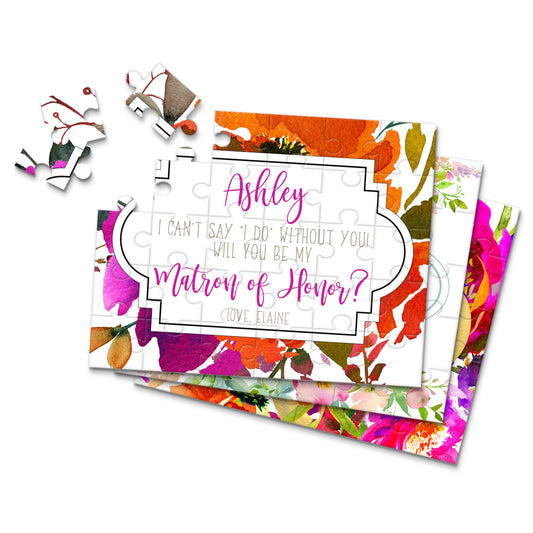 Personalized Asking Matron of Honor Puzzle - P2206 - P2238