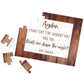 Walk Me Down The Aisle Puzzle | Jigsaw Puzzle | Faux Brown Wood Background | Personalized | S'Berry Boutique