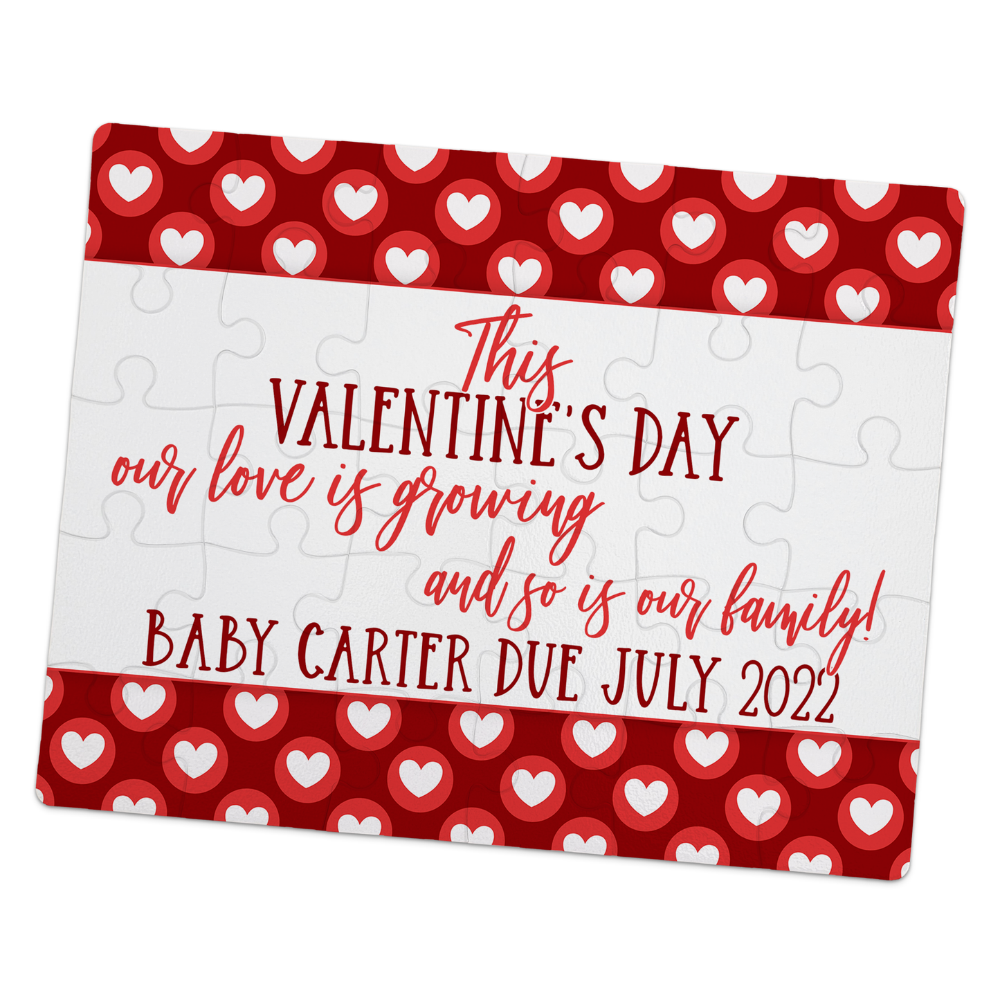 Valentine's Day Pregnancy Announcement Puzzle - P2379 | S'Berry Boutique