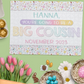 Easter Big Cousin Pregnancy Announcement | Jigsaw Puzzle | Bunny With Pastel Eggs Design | Personalized | S'Berry Boutique