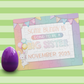 Custom Easter Big Sister Pregnancy Announcement | Jigsaw Puzzle | Bunny With Balloons Design | With Plastic Egg | S'Berry Boutique