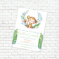 Personalized Jungle Animal Baby Shower Invitation - PI0011