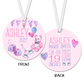 Personalized Baby Girl Birth Stats Ornament - RO0006