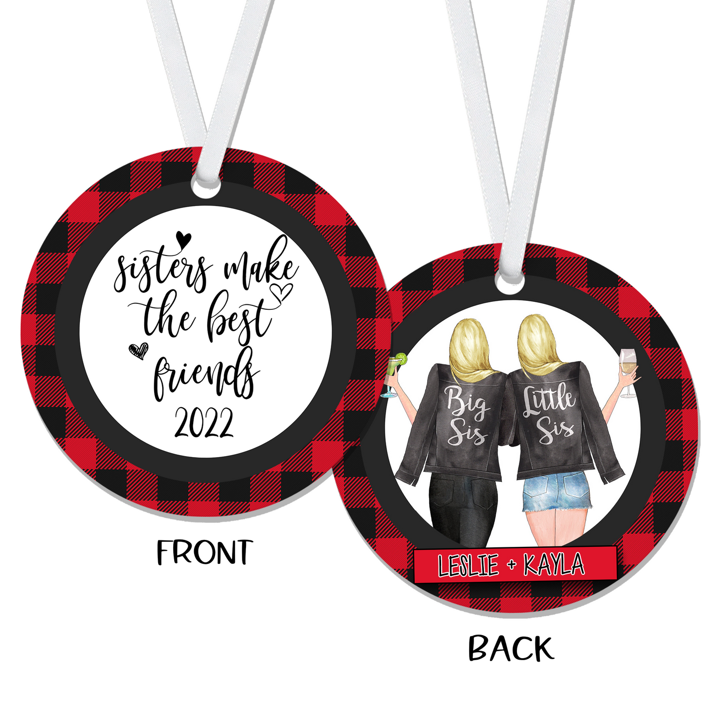Personalized Sisters Make The Best Friends Christmas Ornament - RO0068