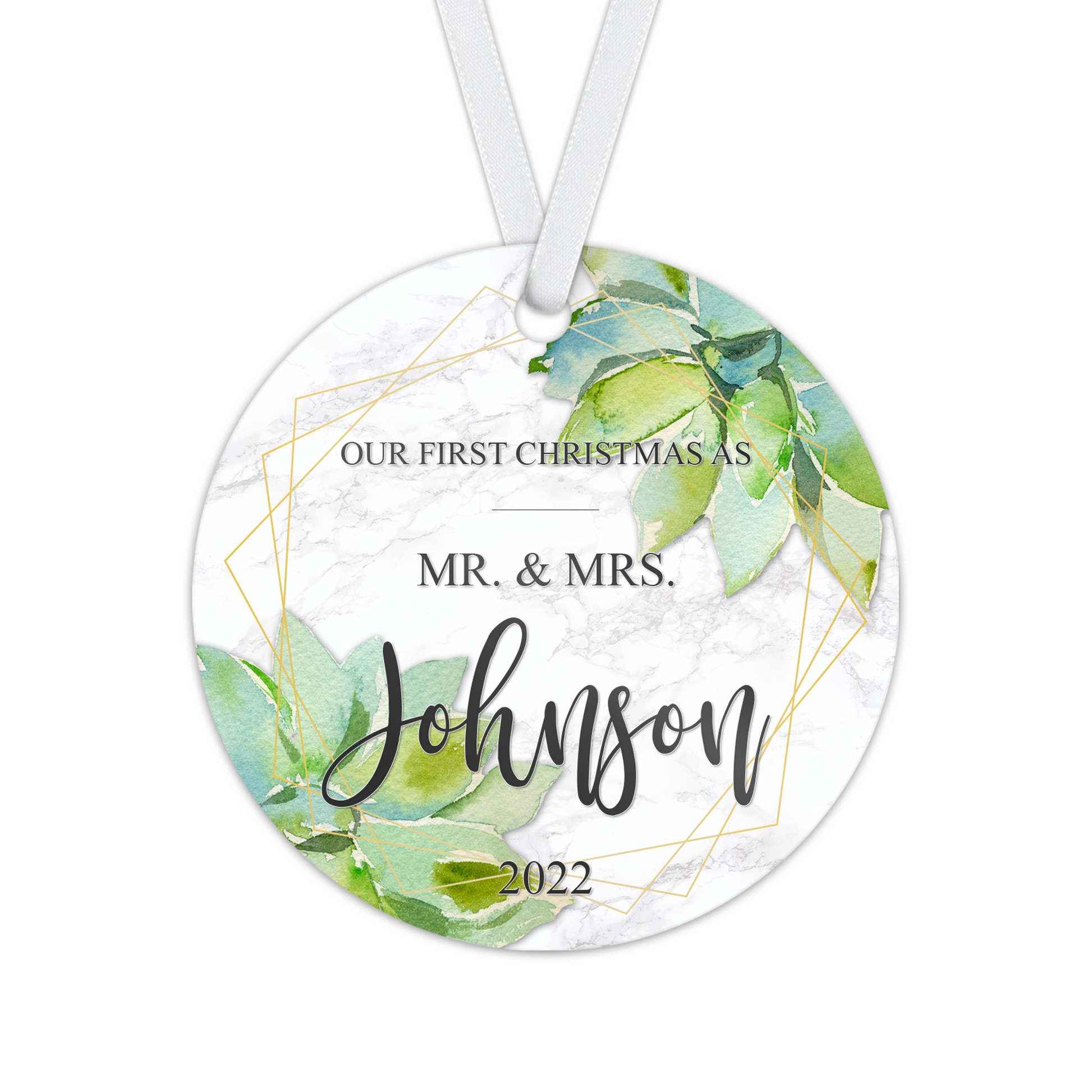 Personalized Our First Christmas As Mr. & Mrs. Ornament - RO0120 | S'Berry Boutique