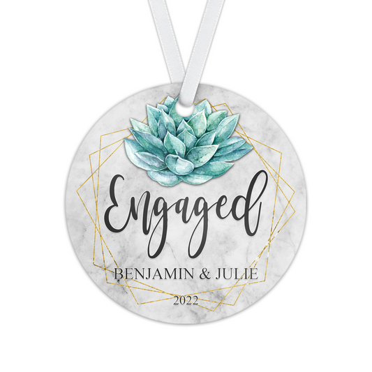 Personalized Engaged Christmas Ornament - RO0124 | S'Berry Boutique