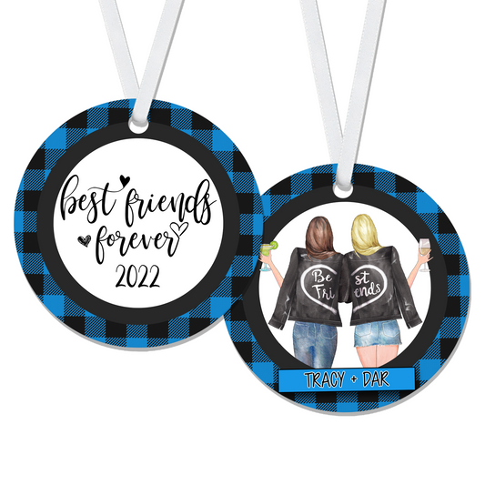 Personalized Best Friends Forever Christmas Ornament - RO0135 | S'Berry Boutique